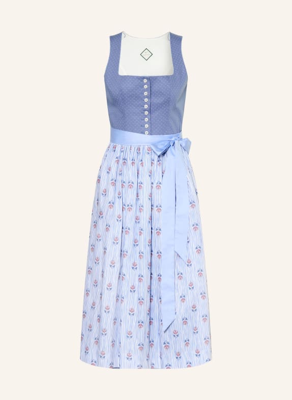 WALDORFF Dirndl CALI BLAU / HELLBLAU / WEISS