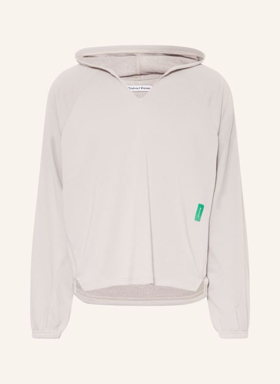 District Vision Bluza z kapturem OPEN NECK SZAROBRĄZOWY