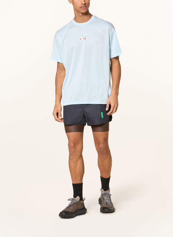 District Vision hardloopshirt LICHTBLAUW / ROOD / GROEN