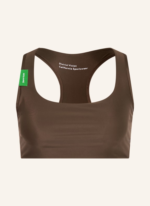 District Vision Soutien-gorge de sport MARRON FONCÉ