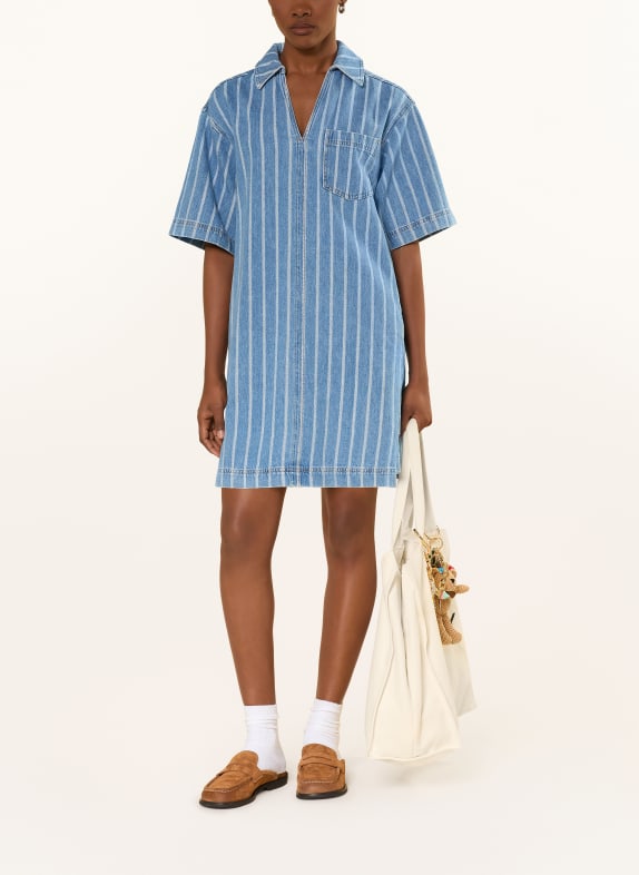 Marc O'Polo DENIM robe en jean BLEU / BLANC