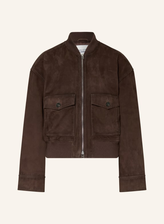 Marc O'Polo DENIM Lederblouson DUNKELBRAUN