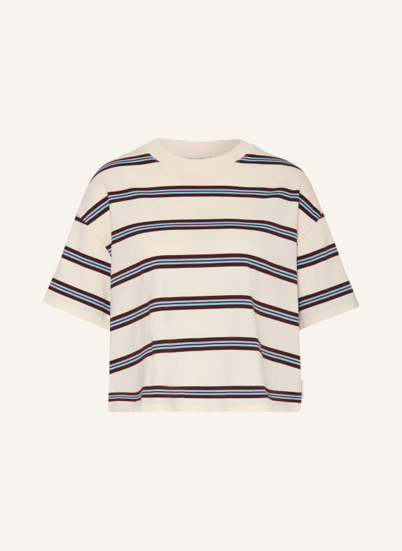 Marc O'Polo DENIM T-shirt CREAM / DARK BROWN / LIGHT BLUE