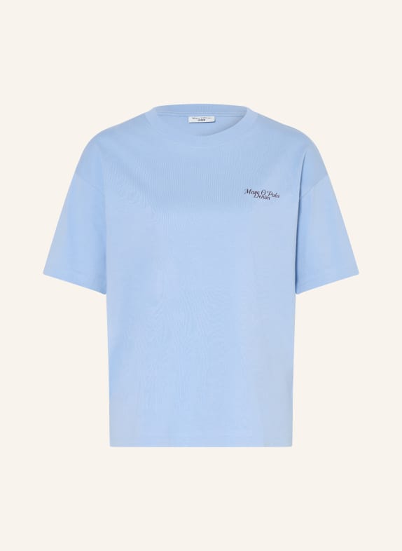 Marc O'Polo DENIM T-shirt LIGHT BLUE / DARK BROWN