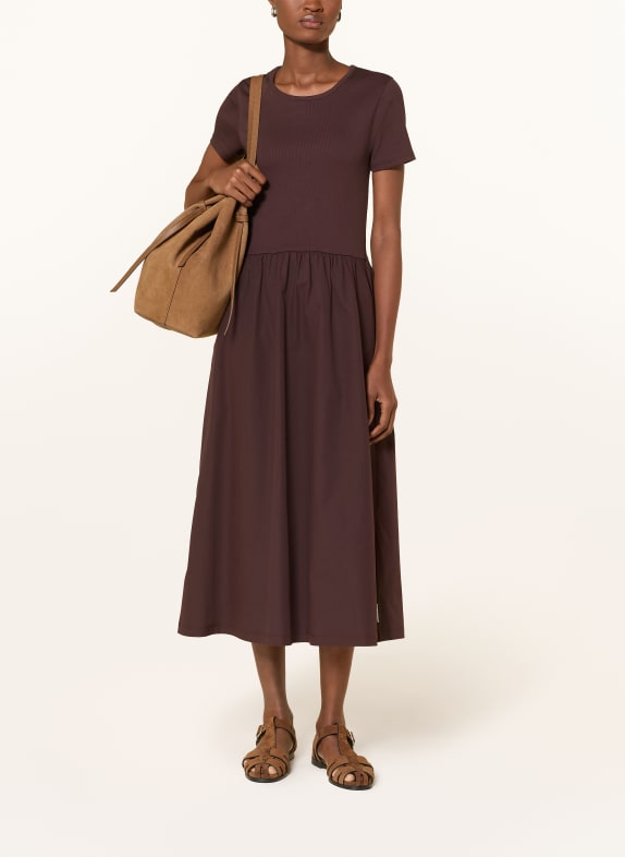 Marc O'Polo DENIM Kleid im Materialmix DUNKELBRAUN