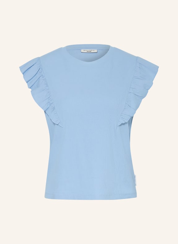 Marc O'Polo DENIM Top with ruffles LIGHT BLUE