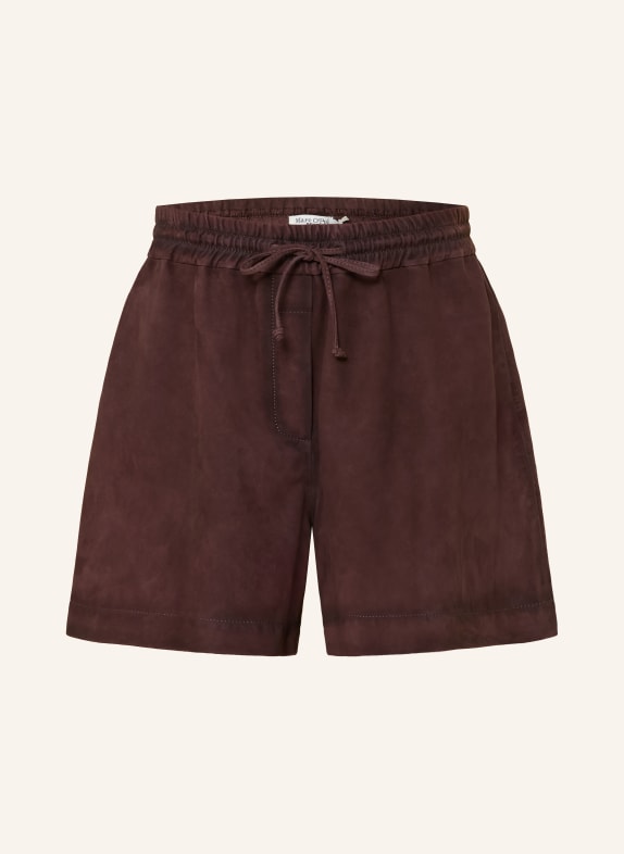 Marc O'Polo DENIM Ledershorts DUNKELBRAUN