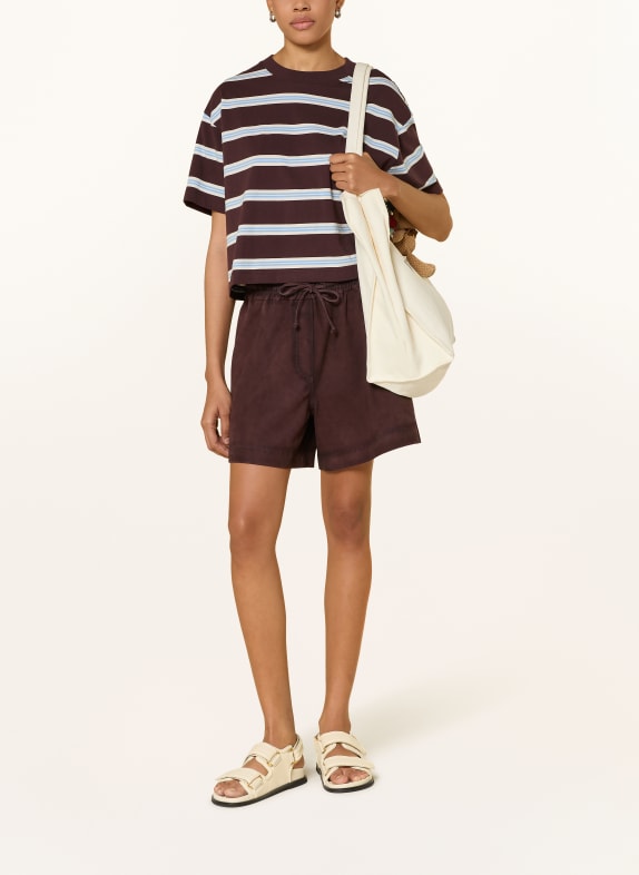 Marc O'Polo DENIM Leren shorts MARRON FONCÉ