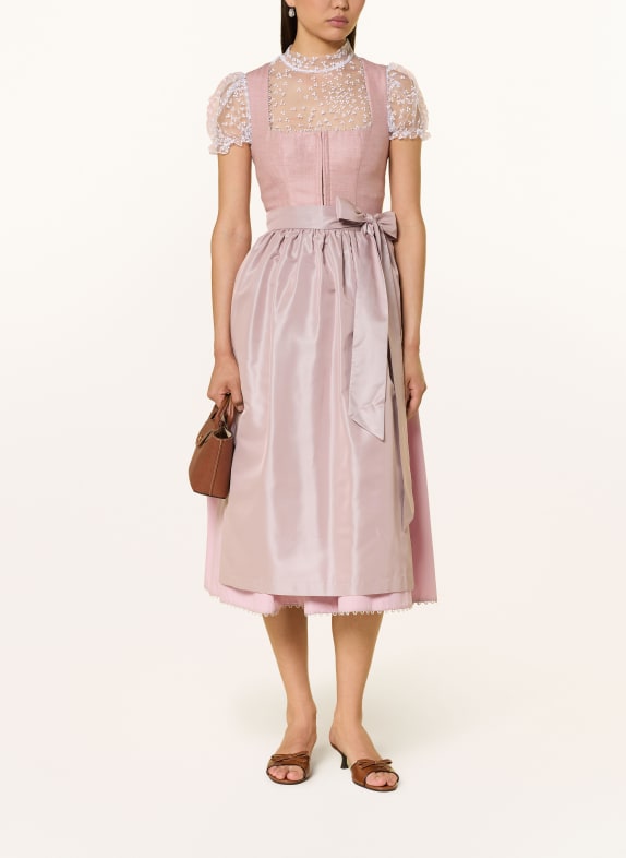 KINGA MATHE Linnen dirndl KORFU ROZE / VIEUX ROSE
