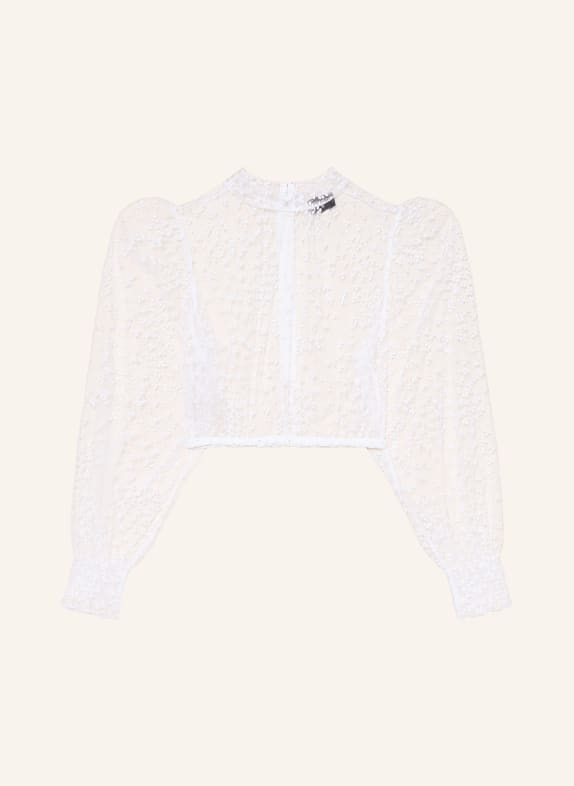 KINGA MATHE Bluzka dirndl LENA z tiulu BIAŁY