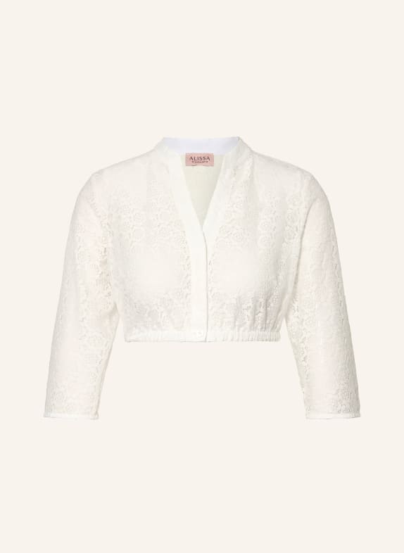 ALISSA BY KINGA MATHE Dirndlbluse SURI aus Spitze mit 3/4-Arm CREME