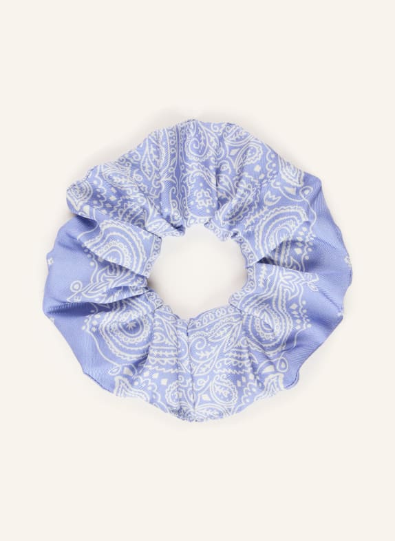 AENEIS Silk hair tie LIGHT BLUE / WHITE