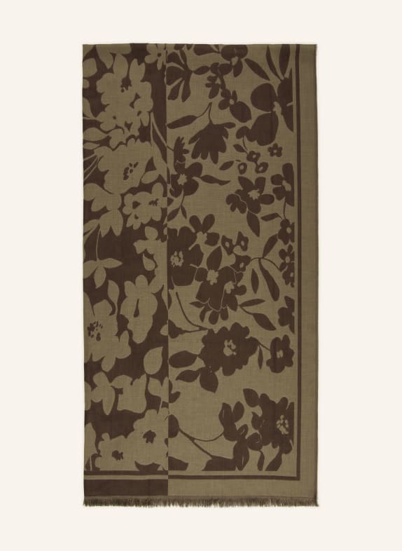 Marc O'Polo Sjal KHAKI / MÖRKBRUN