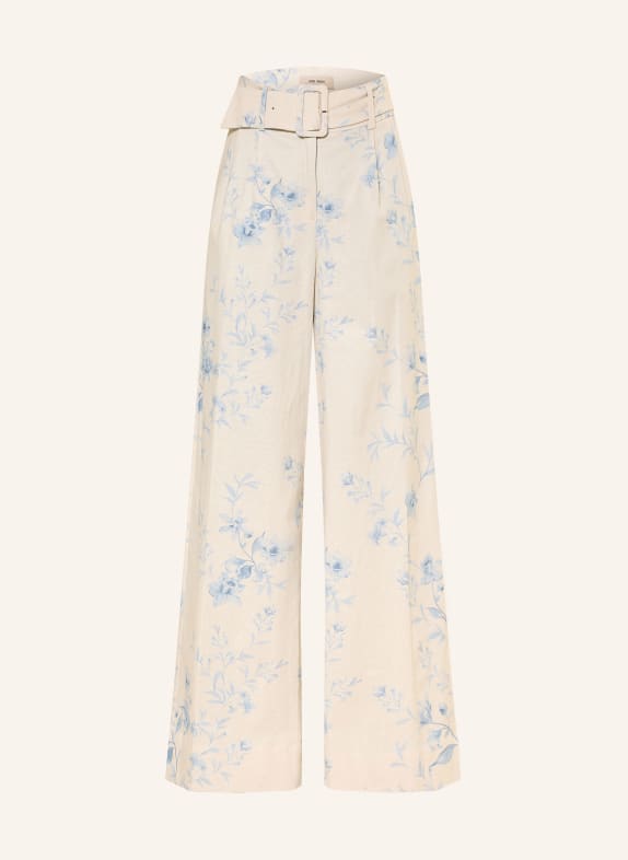 MOS MOSH Marlenehose MMUNISE ELLISH mit Leinen ECRU / BLAU