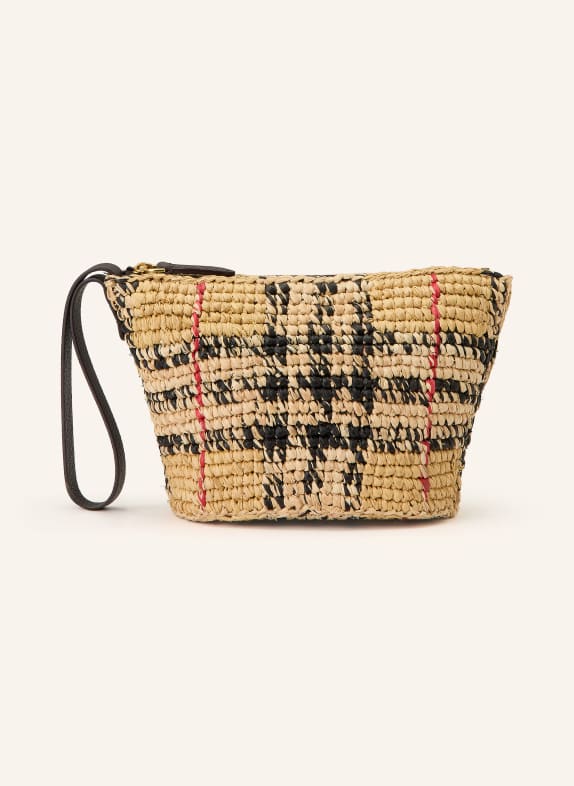 BURBERRY Pouch MARGATE BEIGE / ROT / SCHWARZ