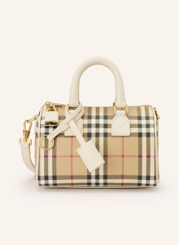 BURBERRY Torebka BOWLING BEŻOWY / KREMOWY / CZARNY