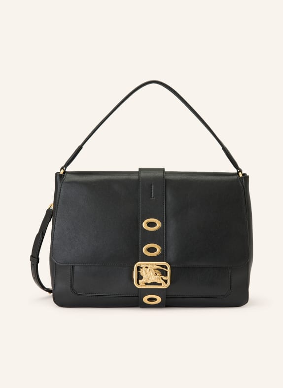 BURBERRY RIDER MEDIUM Shoulder Bag BLACK / GOLD