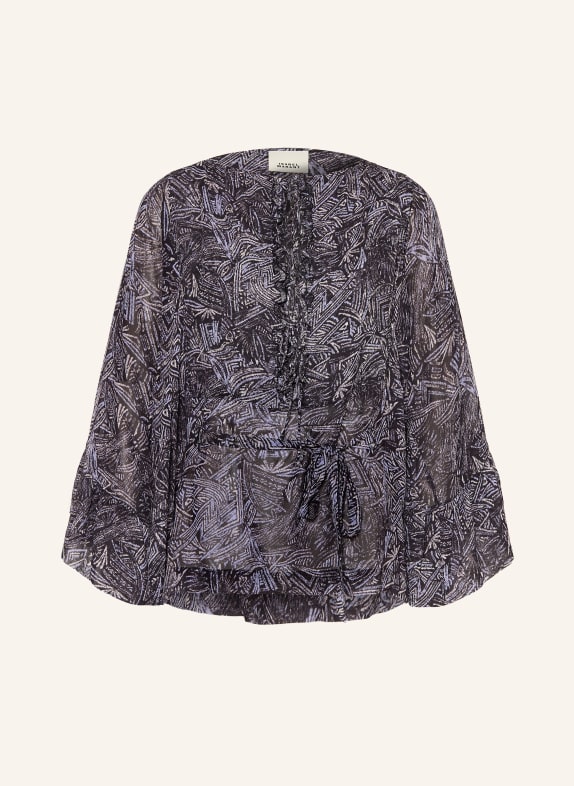 ISABEL MARANT Bluzka TEKIA z rękawami 3/4 CZARNY / JASNOFIOLETOWY / FIOLETOWY