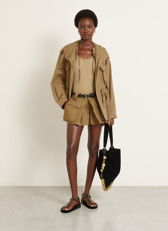 ISABEL MARANT Szorty BARTA OLIWKOWY
