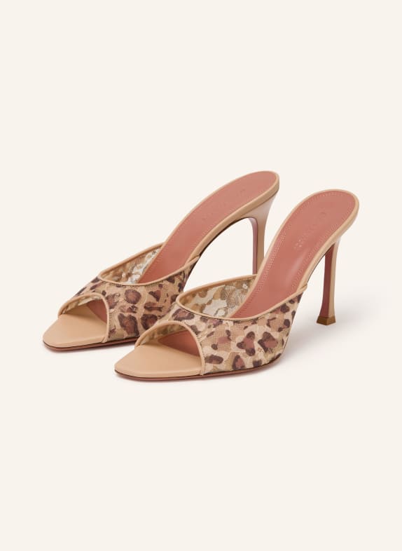 AMINA MUADDI Pantofle ALEXA SVĚTLE HNĚDÁ / HNĚDÁ / ČERNÁ