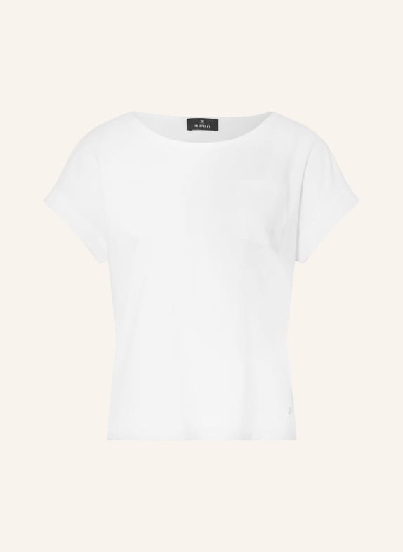 monari Blůza z kombinace materiálů BÍLÁ