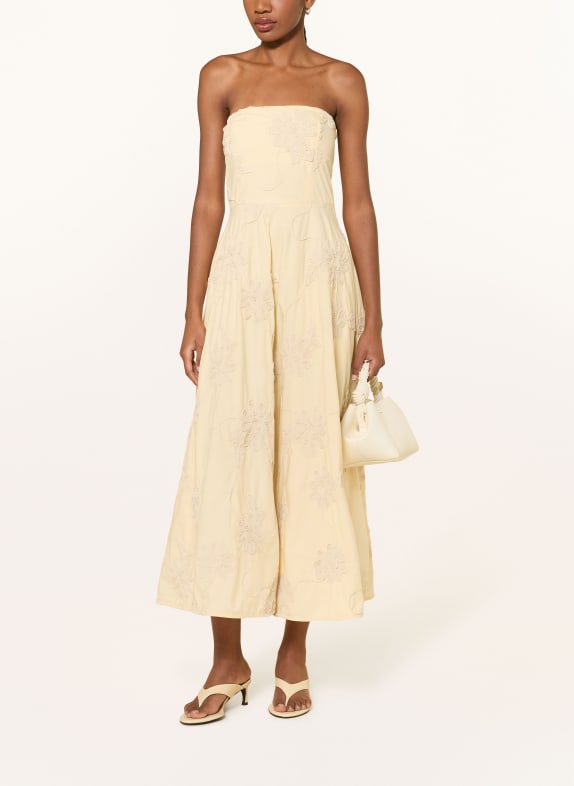 ROTATE Robe en mélange de matières CRÈME