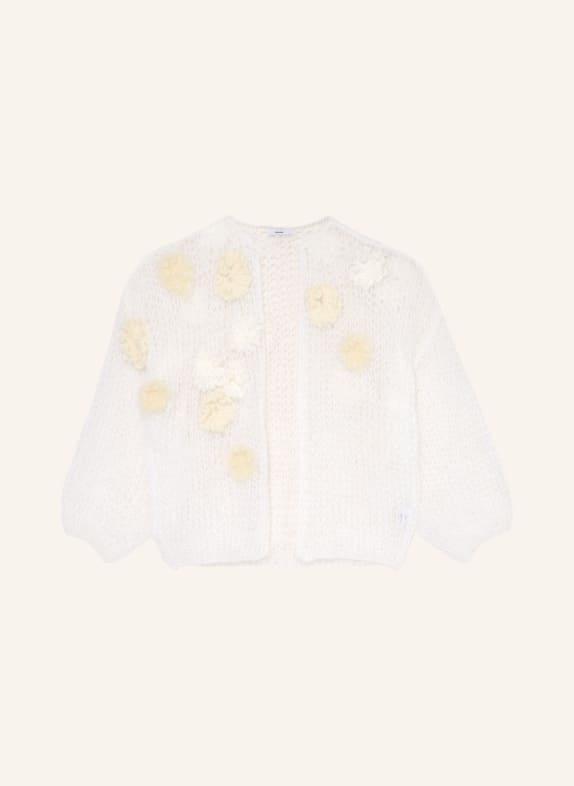 MAIAMI Housse tricotée en mohair BLANC / ÉCRU