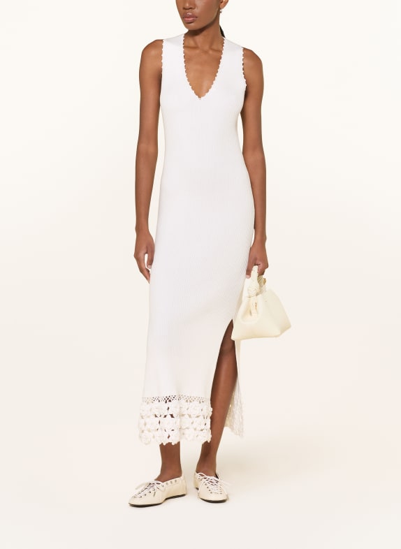 GANNI Knit dress WHITE
