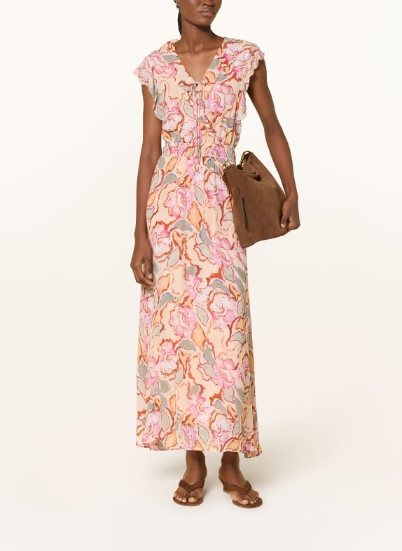 SUNCOO Kleid CALI ROSA / BRAUN / HELLGRÜN