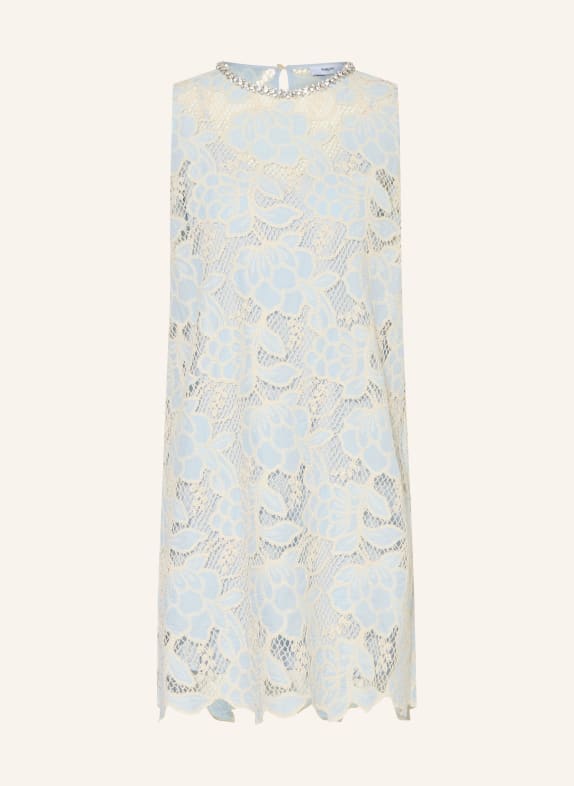 SUNCOO Krajkové šaty CERISE s ozdobnými kamínky TMAVĚ MODRÁ / REŽNÁ