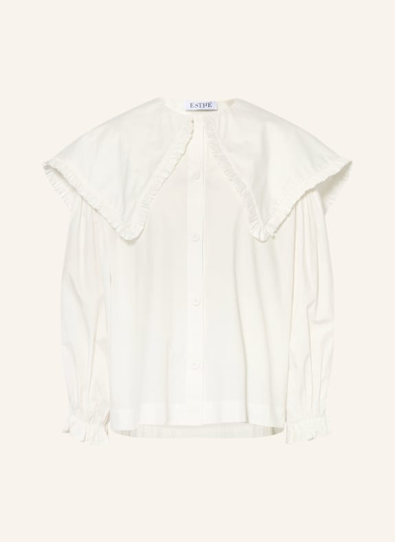 ESTHÉ Blůza s volánky BÍLÁ
