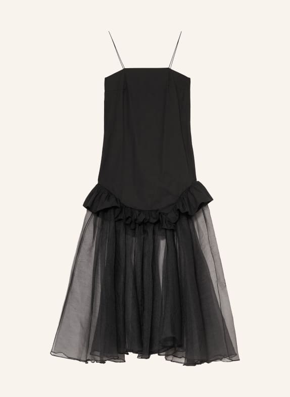 ESTHÉ Šaty s volánky ČERNÁ