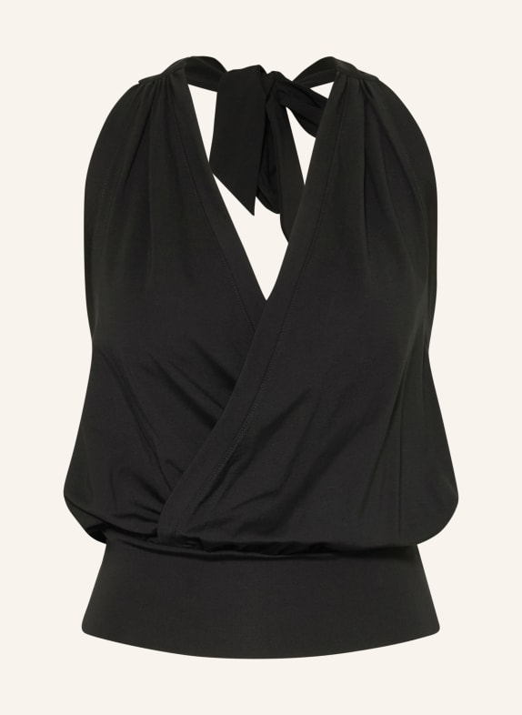 ESTHÉ Top w stylu kopertowym CZARNY