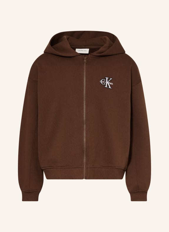 Calvin Klein Mikina HNĚDÁ