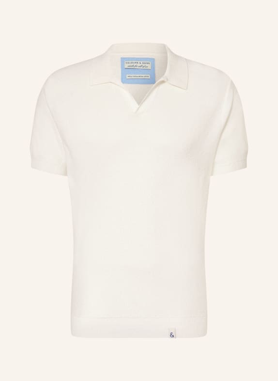 COLOURS & SONS Dzianinowa koszulka polo BIAŁY