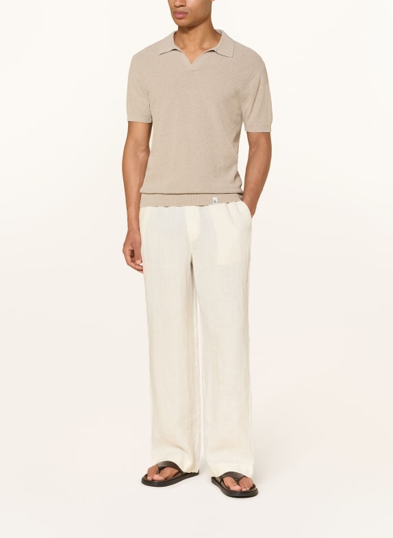 COLOURS & SONS Gebreid poloshirt BEIGE