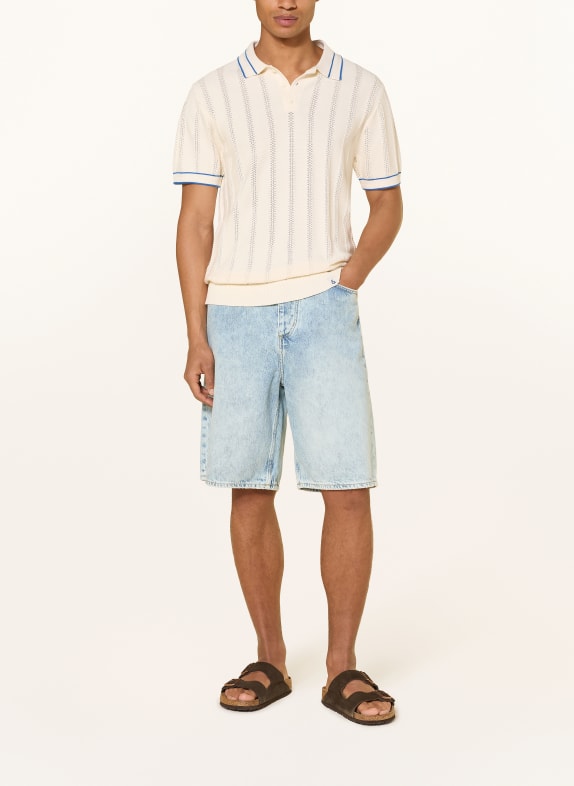 COLOURS & SONS Gebreid poloshirt CRÈME