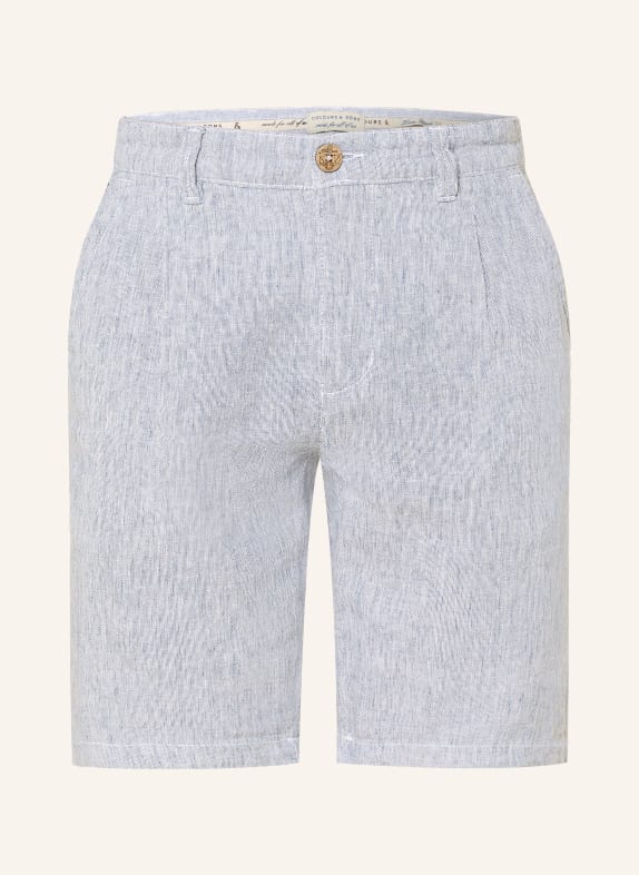 COLOURS & SONS Korte broek van linnen LICHTBLAUW