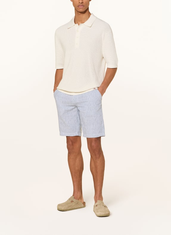 COLOURS & SONS Korte broek van linnen LICHTBLAUW