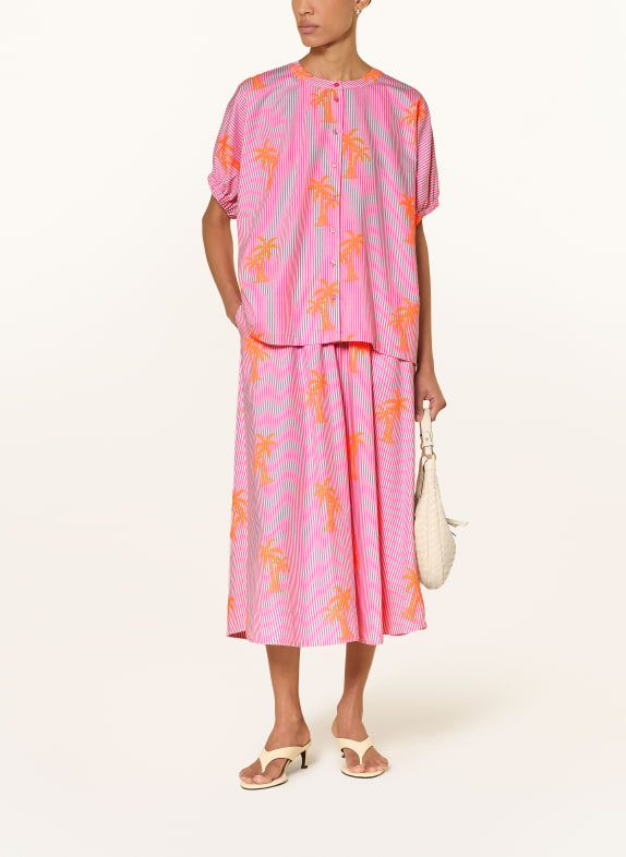 MILANO ITALY Blouse ROZE / NEONORANJE / WIT