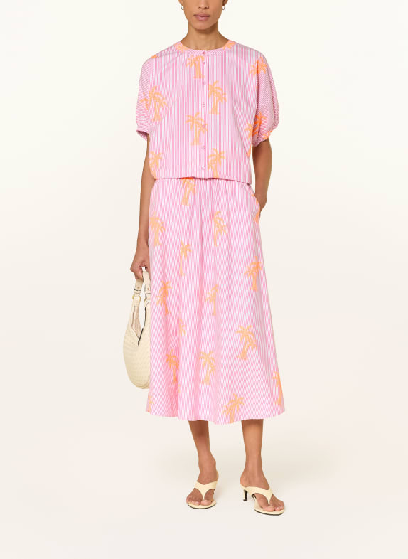 MILANO ITALY Rok ROZE / NEONORANJE / WIT