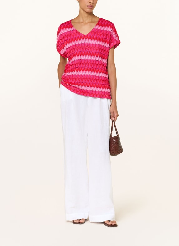 MILANO ITALY Gehaakt shirt FUCHSIA / ROZE / ROOD