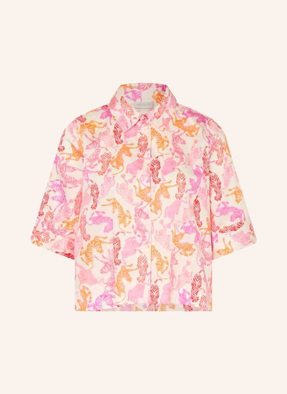 MILANO ITALY Skjortebluse PINK / CREME / ORANGE