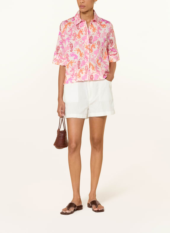 MILANO ITALY Overhemdblouse ROZE / CRÈME / ORANJE