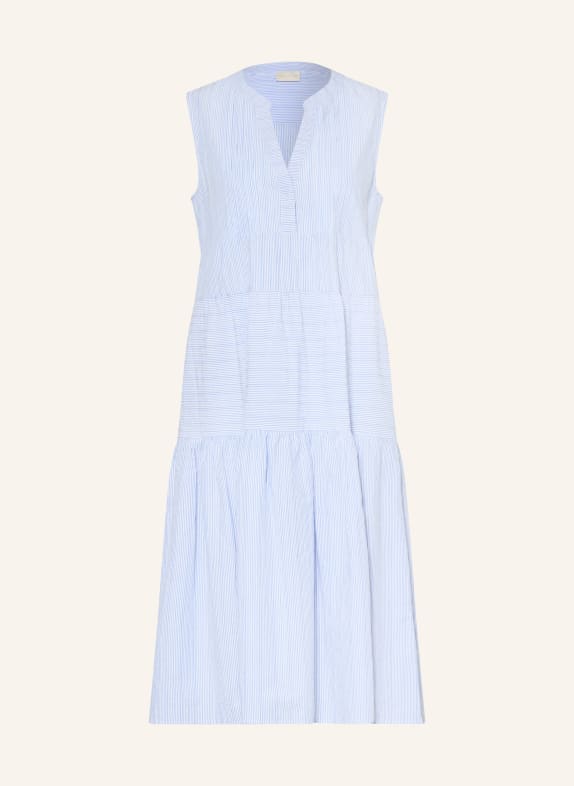 MILANO ITALY Dress with ruffles LIGHT BLUE / WHITE