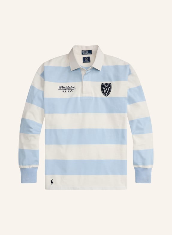 POLO RALPH LAUREN Rugby shirt WHITE / LIGHT BLUE / DARK BLUE