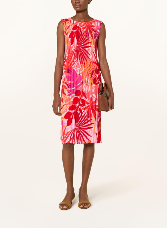 Betty Barclay Plisséjurk ROOD / ROZE / ORANJE