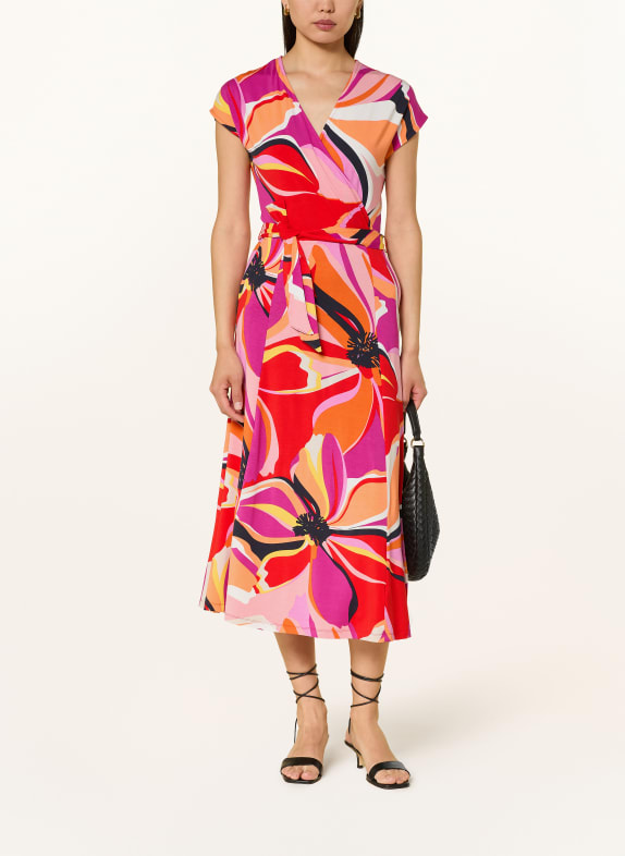 Betty Barclay Jerseykleid ROT / ORANGE / WEISS