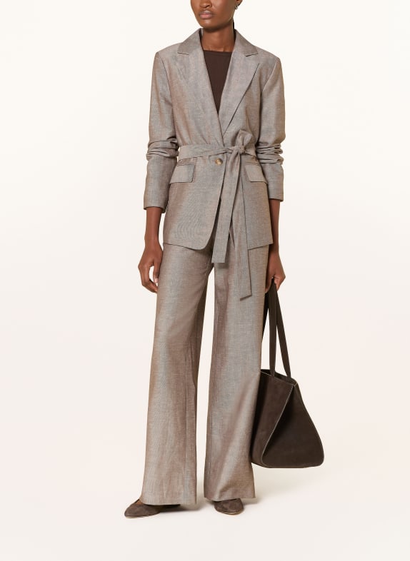 darling harbour Blazer van linnen DUNKELBRAUN