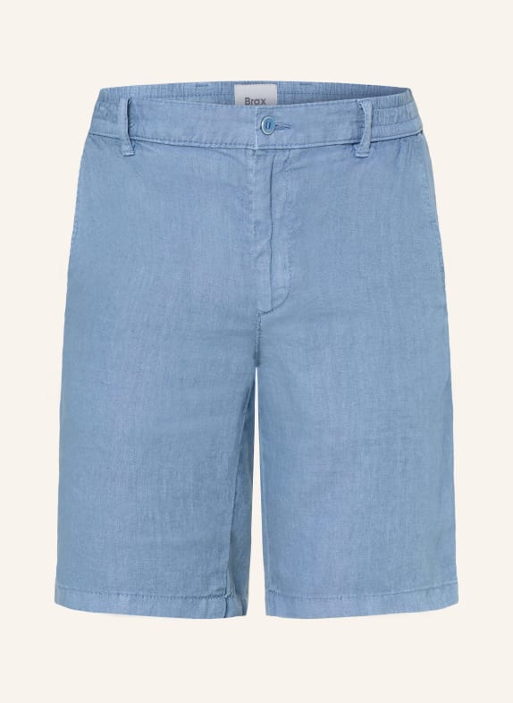 BRAX Szorty lniane JASNONIEBIESKI